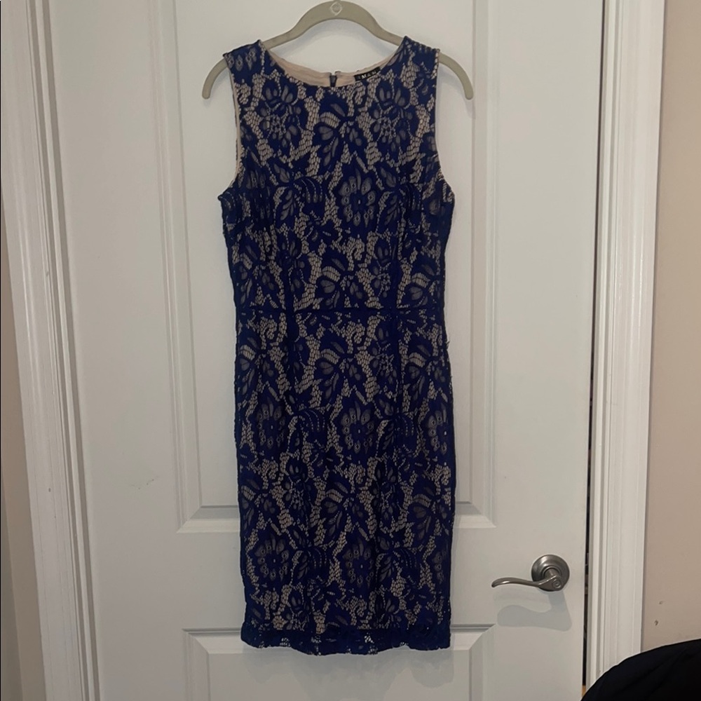 Elegant Blue Lace Dress